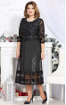 Mira Fashion 4723 - ошатне білоруське чорне плаття 