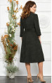 Mira Fashion 4858 - білоруське повсякденне чорне плаття зі штруксу