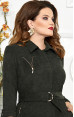 Mira Fashion 4858 - білоруське повсякденне чорне плаття зі штруксу
